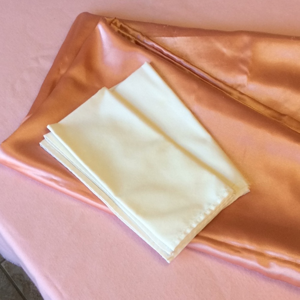 FINAL SALE PRICE Satiny Hairstyle Saver & 2 White Cloth Napkins